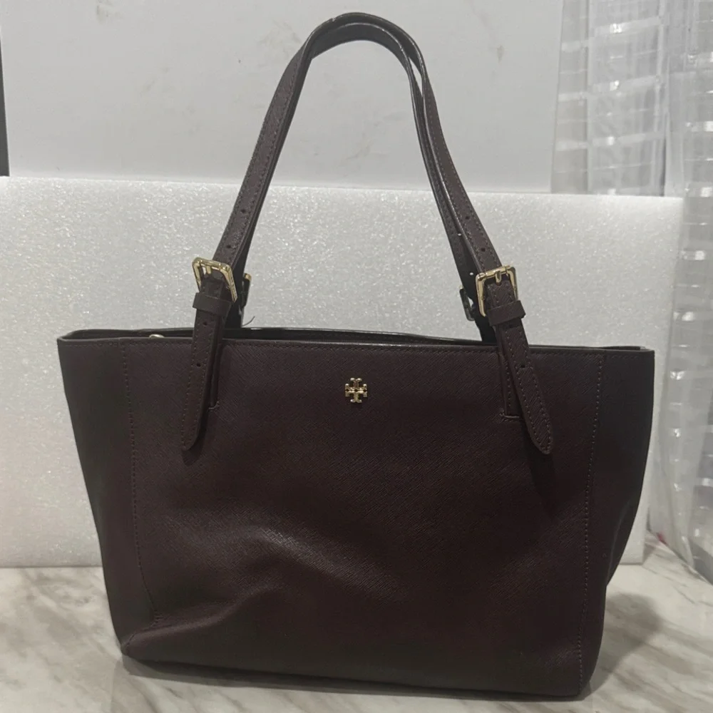 Tory Burch Chocolate Leather Tote